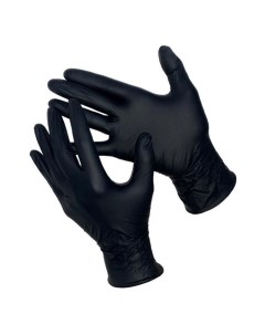 Перчатки нитриловые чёрные с размер 9 L 50 пар Gward