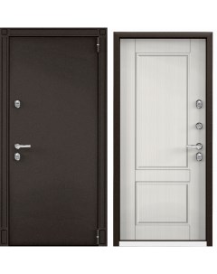 Дверь входная для дома металлическая Torex Snegir 55 950х2050 правый коричневый серый Torex стальные двери