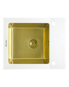 Кухонная мойка Eco Glass SMG 610W Gold B Золотая Seaman