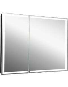 Зеркальный шкаф Techno AM Tec 1000 800 2D F Nero с подсветкой Art&max