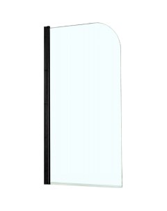 Шторка для ванны MERRIT 700х1500 прозрачное стекло 5 мм цвет профиля черный Azario