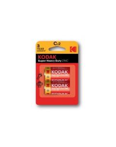 Батарейки R14 2BL SUPER HEAVY DUTY zink по 2шт Kodak