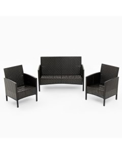 Комплект мебели Кения Лайт диван 2 кресла цвет мокко Nobrand
