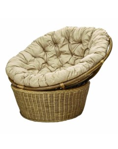 Кресло папасан wicker brown с подушками светло коричневое 110 x 110 x 80 см Rattan grand