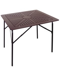 Стол для дачи обеденный Толедо 2 Ка6273 черный коричневый 95х95х78 см Комплект агро