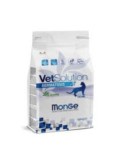 Сухой корм для кошек VetSolution Cat Dermatosis лосось 1 5 кг Monge