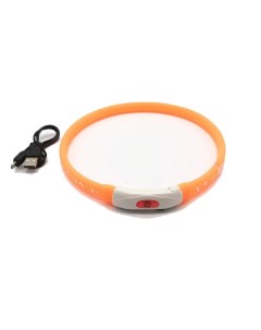 Ошейник для собак Walk с LED подсветкой оранжевый силикон 70 см Zdk