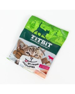 Лакомство для кошек Хрустящие подушечки с паштетом из говядины 30г 10 шт Titbit