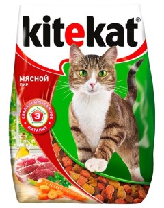 Сухой корм для кошек Мясной пир с мясом 350 г Kitekat