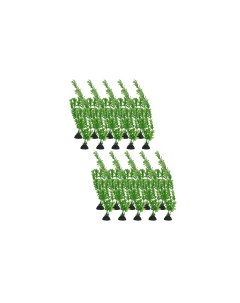 Декорация для аквариума Перистолистник зелёный пластик 20 шт 38 5 см Mobicent