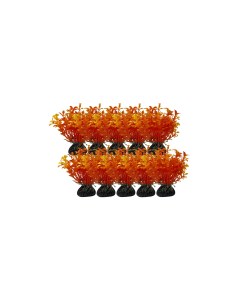 Декор для аквариума Людвигия оранжевая пластик 10 шт 10 5 см Mobicent