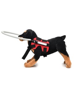 Шлейка для слепых собак с обручем для предотвращения столкновений красный M Bentfores