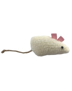 Игрушка для кошек Мышь белый плюш 7 5 см Dono della