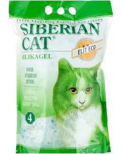 Впитывающий наполнитель Siberian Cat Elit Eco силикагелевый 4 л Сибирская кошка