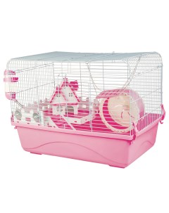 Клетка для грызунов Mouse розовый пластик металл 47х30х35 см Не один дома