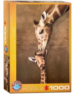Пазл Поцелуй матери жирафа 1000 деталей Eurographics