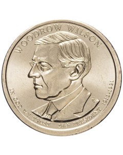 Монета 1 доллар Вудро Вильсон Президенты США D 2013 UNC Mon loisir