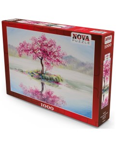 Пазл 1000 дет Розовый вишневый цвет Сакура Nova puzzle