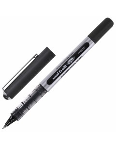 Ручка роллер Uni Ball Eye черная корпус серебро UB 150 BLACK 6 шт Uni mitsubishi pencil