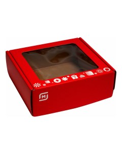 Коробка 20 х 8 х 22 см складная малая красная Арт-дизайн