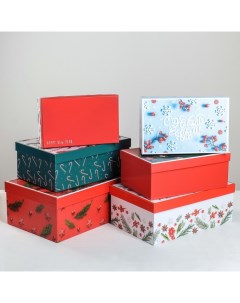 Набор подарочных коробок 6в1 Стильный 20 х 12 5 х 7 5 32 5 х 20 х 12 5 см Bazar