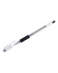 Ручка гелевая Hi Jell Grip 0 5 мм черная Crown