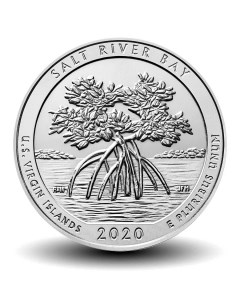 Монета 25 центов Национальный парк и заповедник Бухта Солёной реки США 2020 UNC Mon loisir