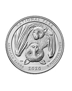 Монета 25 центов Национальный парк Американского Самоа США 2020 UNC Mon loisir