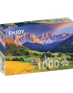 Пазл Enjoy 1000 дет Церковь в Доломитовых Альпах Италия Enjoy puzzle