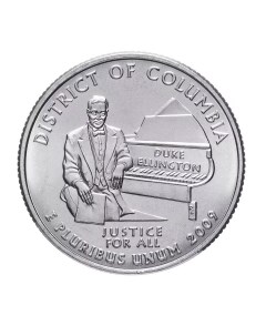 Монета 25 центов квотер 1 4 доллара Штаты и территории Округ Колумбия США 2009 UNC Mon loisir