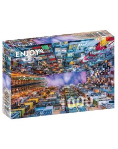 Пазл Enjoy 1000 дет Красочный многоквартирный дом Гонконг Enjoy puzzle