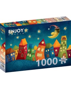 Пазл Enjoy 1000 дет Цветные домики Фэнтези Enjoy puzzle