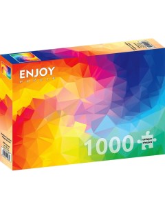 Пазл Enjoy 1000 дет Градиент Радужный полигональный вихрь Enjoy puzzle