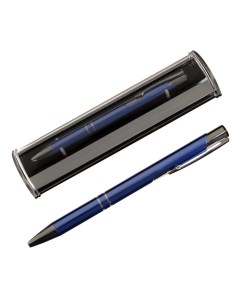Ручка подарочная шариковая автоматическая Стиль в пластиковом футляре NEW синяя Calligrata