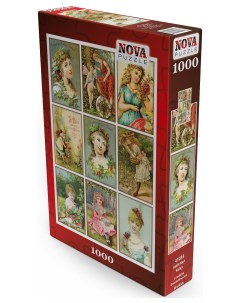 Пазл 1000 дет Коллаж из старинных карточек Nova puzzle