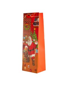 Пакет подарочный 12 x 9 x 35 см Дед Мороз Santa's world