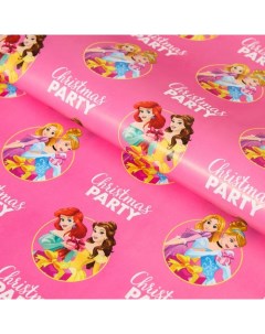 Упаковочная бумага С Новым годом Принцессы 70х100 см Disney