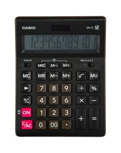 Калькулятор настольный GR 12 W 12 разрядный черный Casio