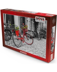 Пазл 1000 дет Красный велосипед Nova puzzle