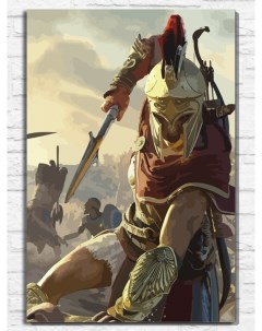 Картина по номерам на холсте Игра Assassins creed Odyssey 9529 В 60x40 Nobrand