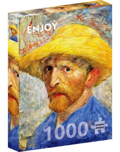 Пазл Enjoy 1000 дет Винсент Ван Гог Автопортрет в соломенной шляпе Enjoy puzzle