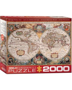 Пазл Античная Карта Мира 2000 деталей Eurographics