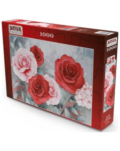 Пазл 1000 дет Розовые и красные розы Nova puzzle