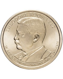 Монета 1 доллар Теодор Рузвельт Президенты США Р 2013 UNC Mon loisir