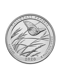 Монета 25 центов Национальный заповедник Толлграсс Прери США 2020 UNC Mon loisir