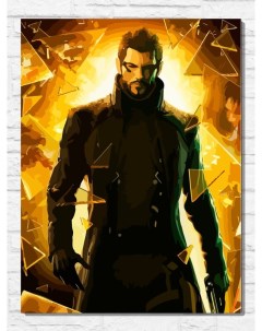 Картина по номерам на холсте Игра Deus Ex Human Revolution 11110 В 30x40 Nobrand
