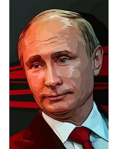 Картина по номерам на холсте Путин 7294 В 60x40 Nobrand