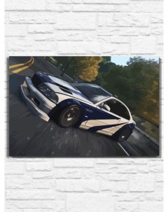 Картина по номерам на холсте Игра Need For Speed Most Wanted 11053 Г 60x40 Nobrand