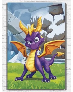Картина по номерам на холсте Игра Spyro Reignited Trilogy 11528 В 60x40 Nobrand