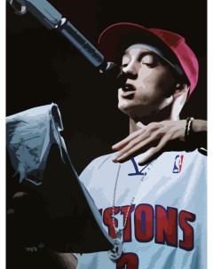 Картина по номерам на холсте Eminem 181 30X40 Nobrand